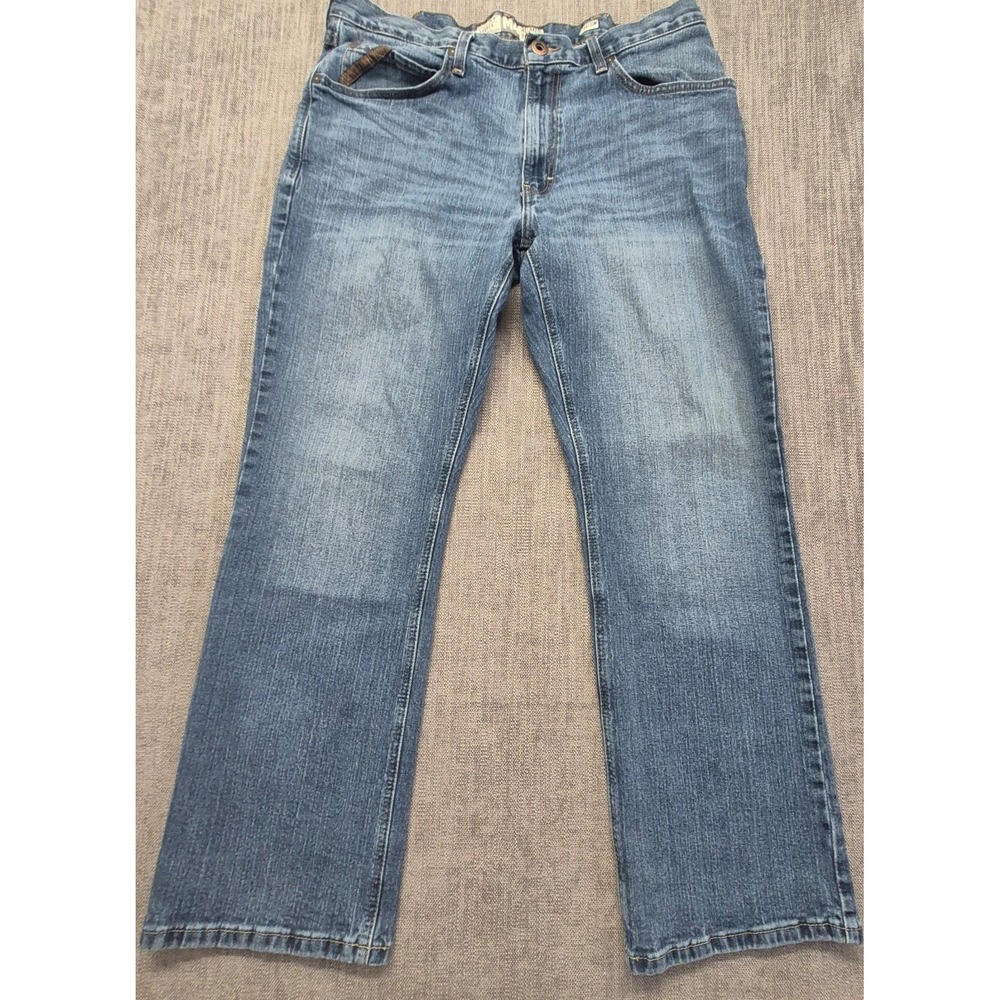 Ariat M4 Legacy Relaxed Boot cut Denim blue Jeans Mens 36x30 Medium Wash Stretch